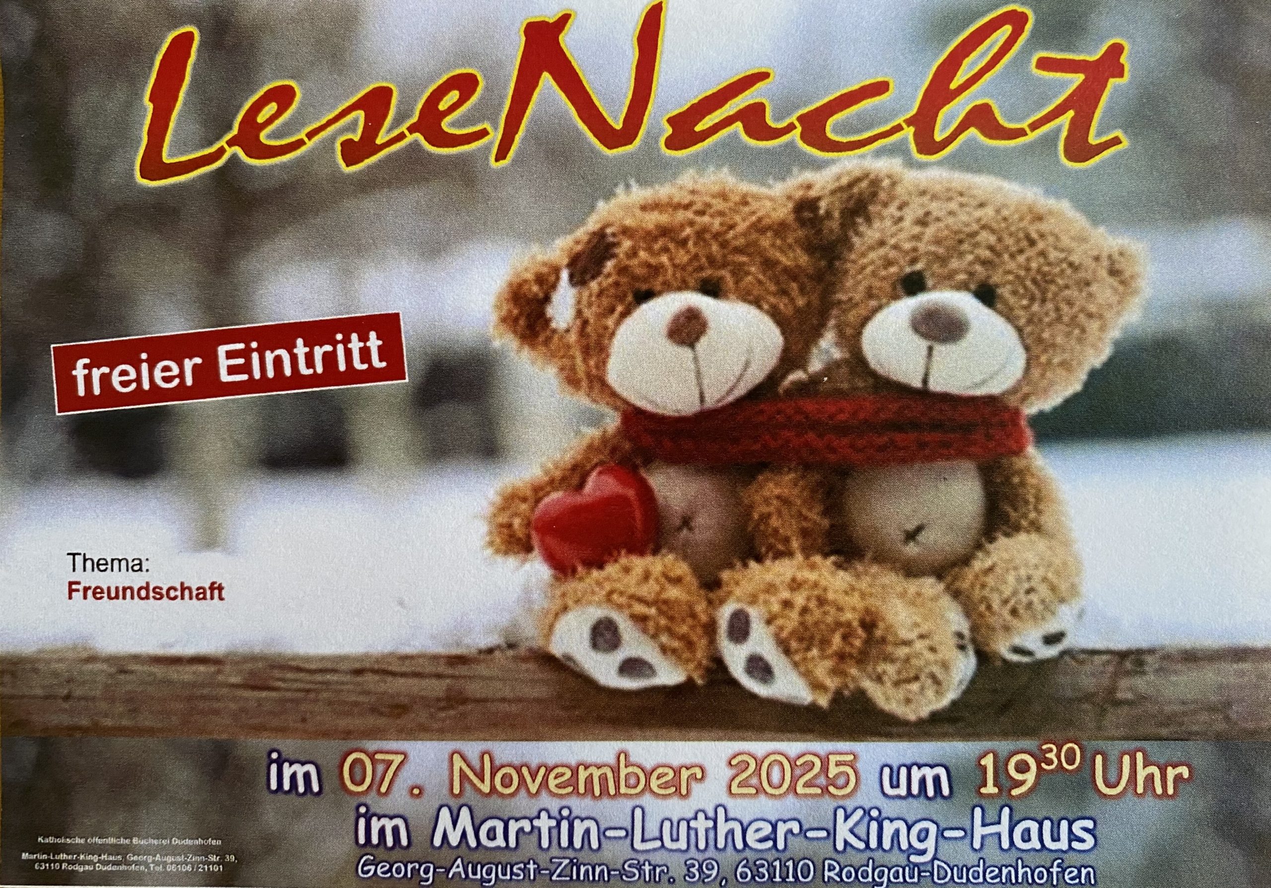 Mehr über den Artikel erfahren LeseNacht der KöB St. Marien