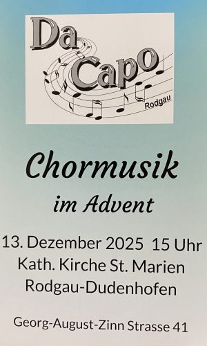 Da Capo Dezember 2025